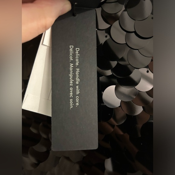 Petite Teia Sequin Mini Dress XS Black - Picture 3 of 5